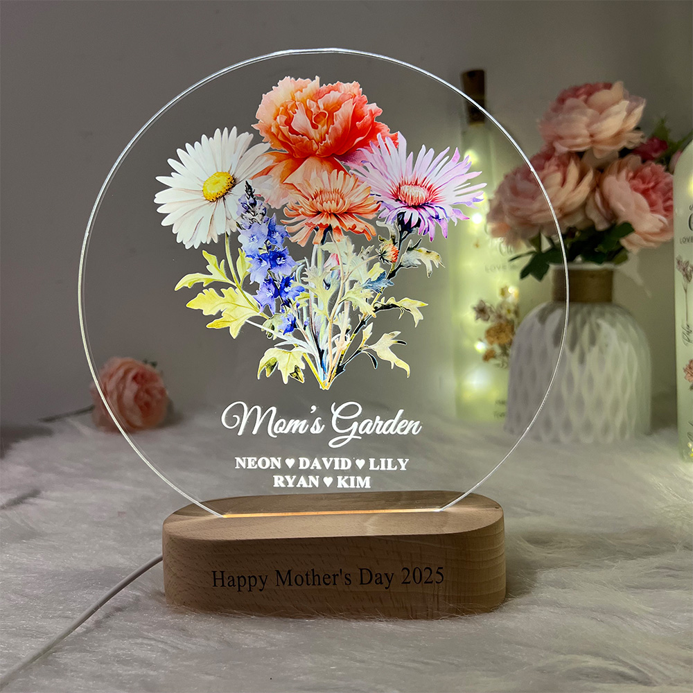 50%OFF⭐️ Personalized Birth Month Flower Bouquet LED Light