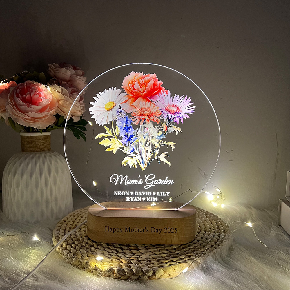 50%OFF⭐️ Personalized Birth Month Flower Bouquet LED Light