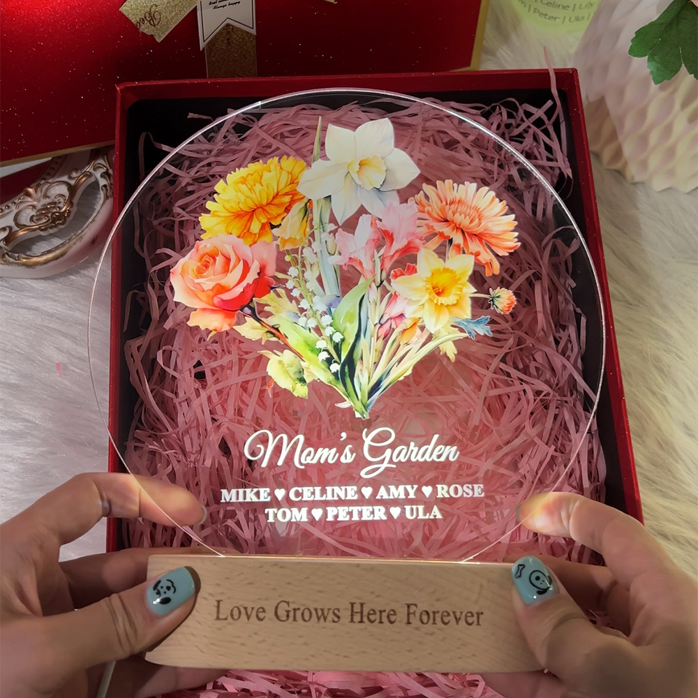 50%OFF⭐️ Personalized Birth Month Flower Bouquet LED Light