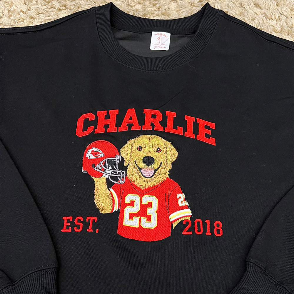 Custom Pet American Football Embroidered Hoodie/Sweatshirt🏈