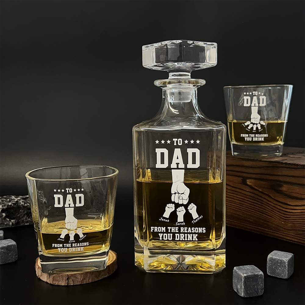 50%OFF ⭐️ To Dad From The Reasons You Drink - Custom Whiskey Bottle, Gift For Dad