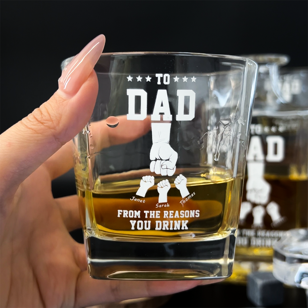 50%OFF ⭐️ To Dad From The Reasons You Drink - Custom Whiskey Bottle, Gift For Dad