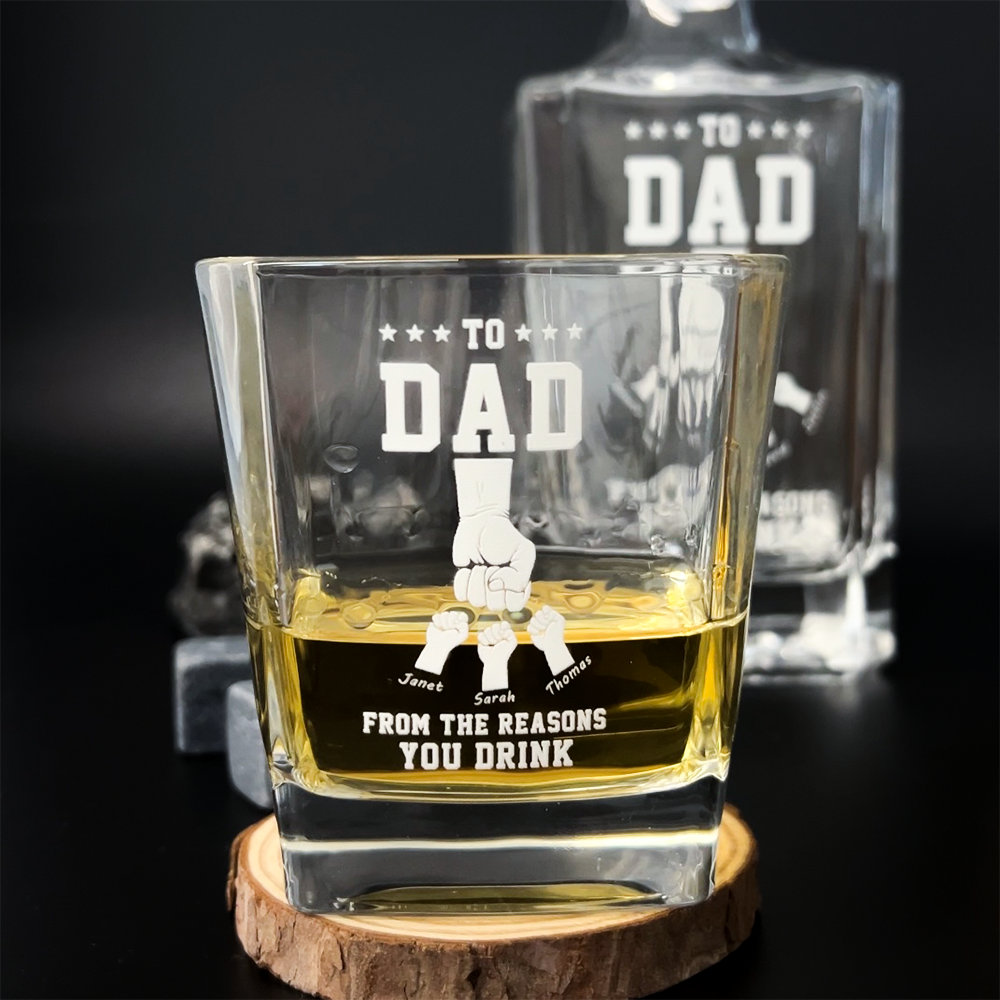 50%OFF ⭐️ To Dad From The Reasons You Drink - Custom Whiskey Bottle, Gift For Dad