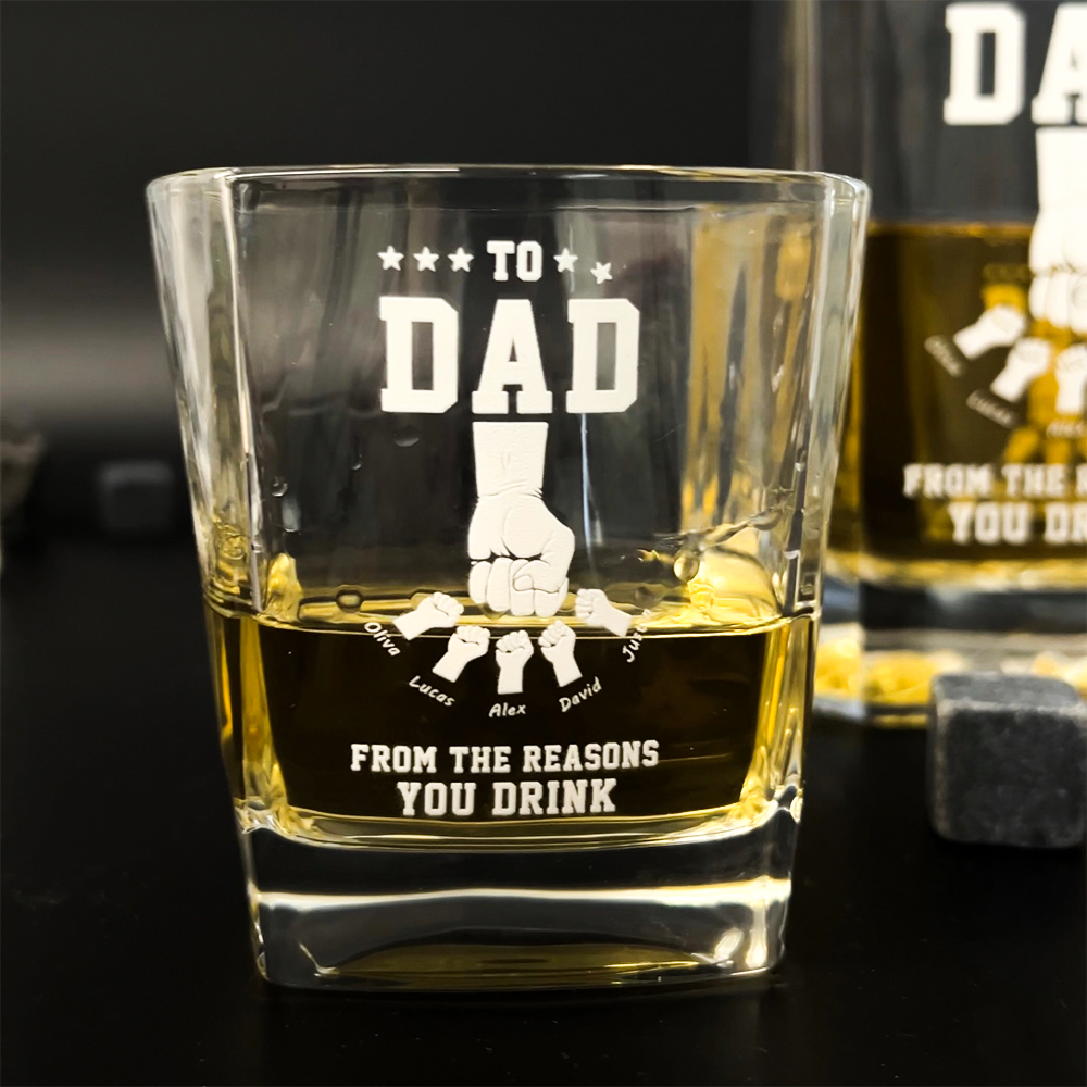 50%OFF ⭐️ To Dad From The Reasons You Drink - Custom Whiskey Bottle, Gift For Dad