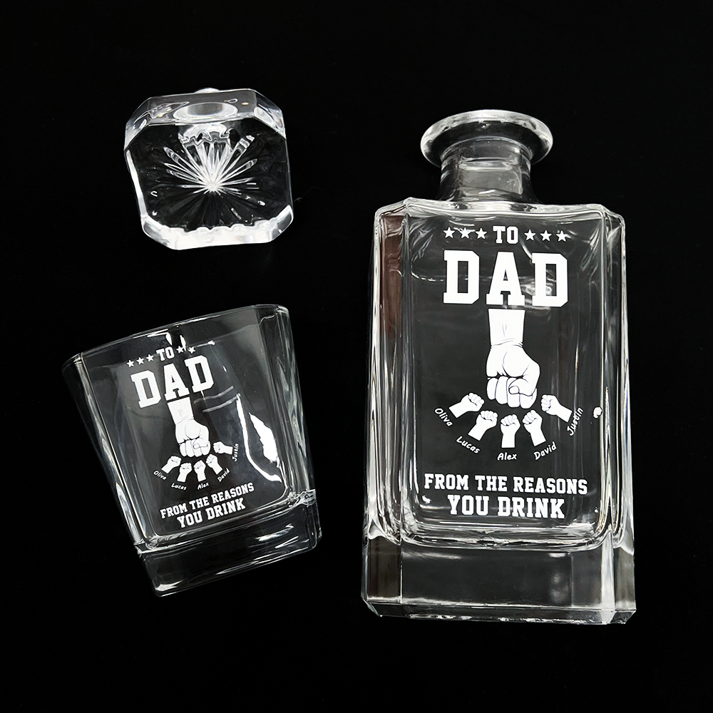 50%OFF ⭐️ To Dad From The Reasons You Drink - Custom Whiskey Bottle, Gift For Dad