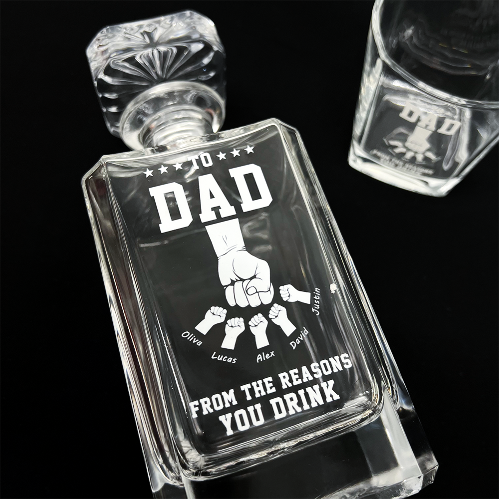 50%OFF ⭐️ To Dad From The Reasons You Drink - Custom Whiskey Bottle, Gift For Dad