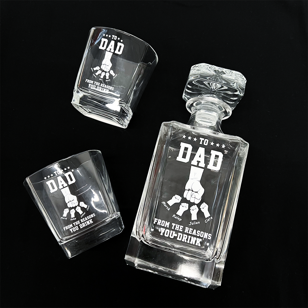 50%OFF ⭐️ To Dad From The Reasons You Drink - Custom Whiskey Bottle, Gift For Dad