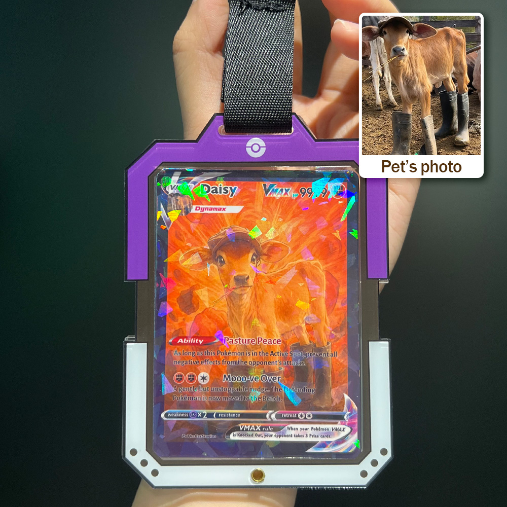 50% OFF🐶Personalized Pet Anime Art Trading Card Acrylic Pendant
