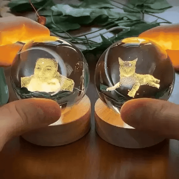 50%OFF ⭐️Custom 3D Pet Photo Crystal Ball