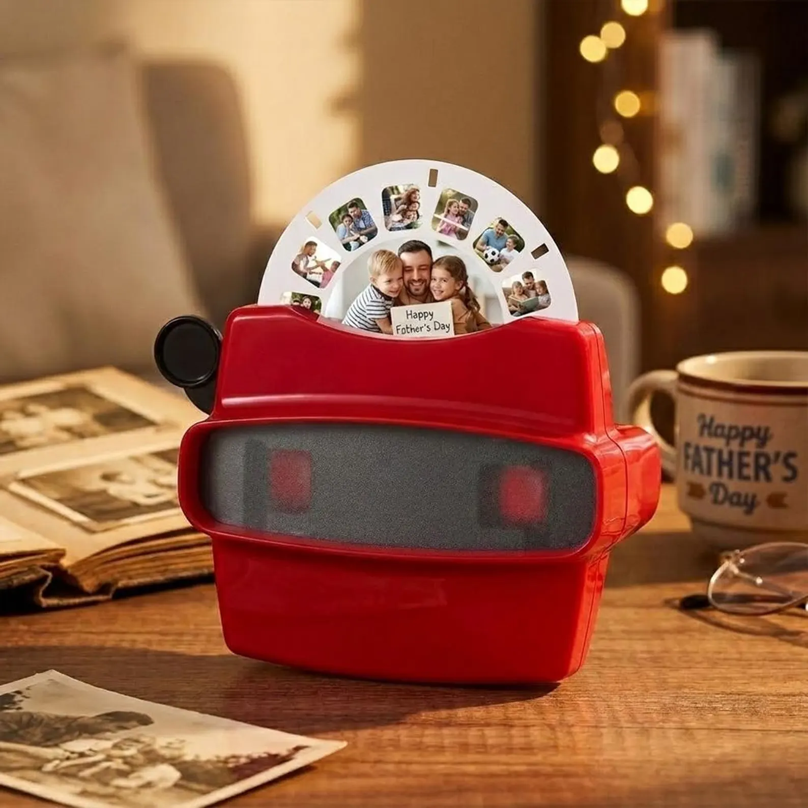 Custom Photo Viewfinder Retro Fathers Day Gift for Husband