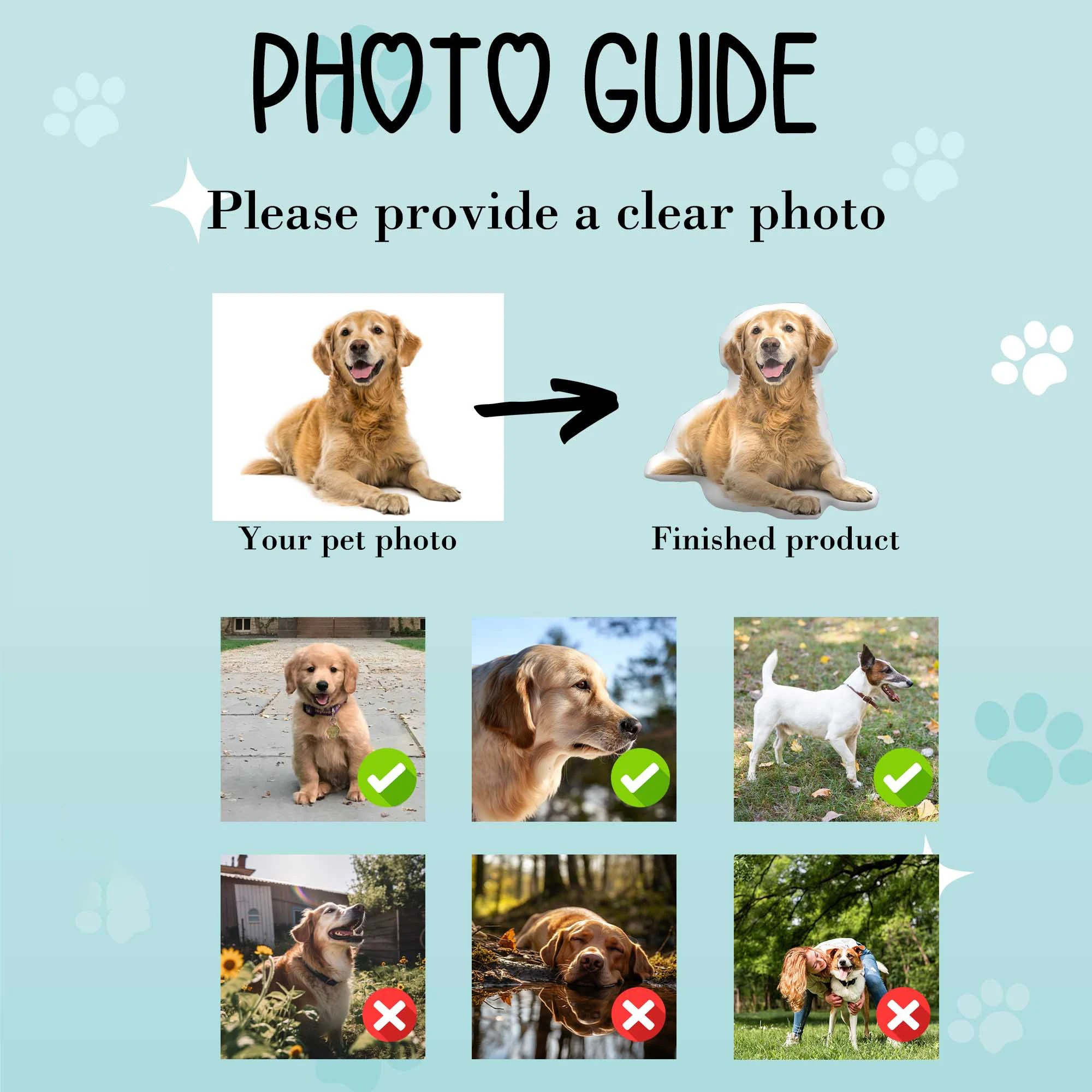 50% OFF ⭐️  Custom 3D Photo Pet Shaped Pillow Gift