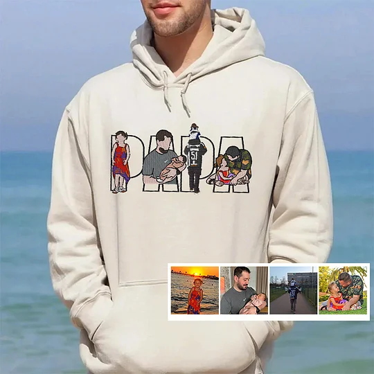 50% OFF 🪐 Custom Family Embroidered Sweatshirt – A Unique and Heartwarming Gift for Papa