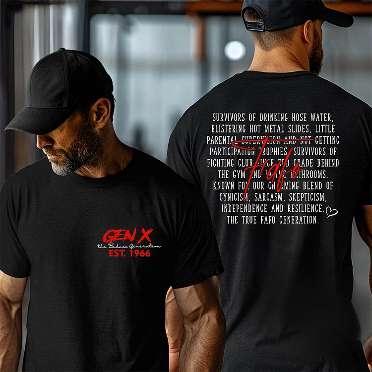 50%off⭐️Custom Generation X FAFO T-shirt, Gen X The Badass T-shirt, Unisex Comfort Hoodie, Custom Year Of Birth Sweatshirt