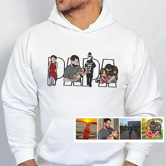 50% OFF 🪐 Custom Family Embroidered Sweatshirt – A Unique and Heartwarming Gift for Papa