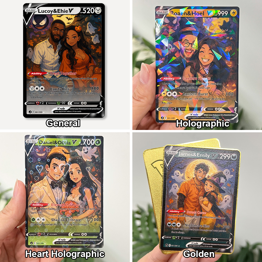 Custom Halloween Anime Pokecard TCG Card For Couples🎃