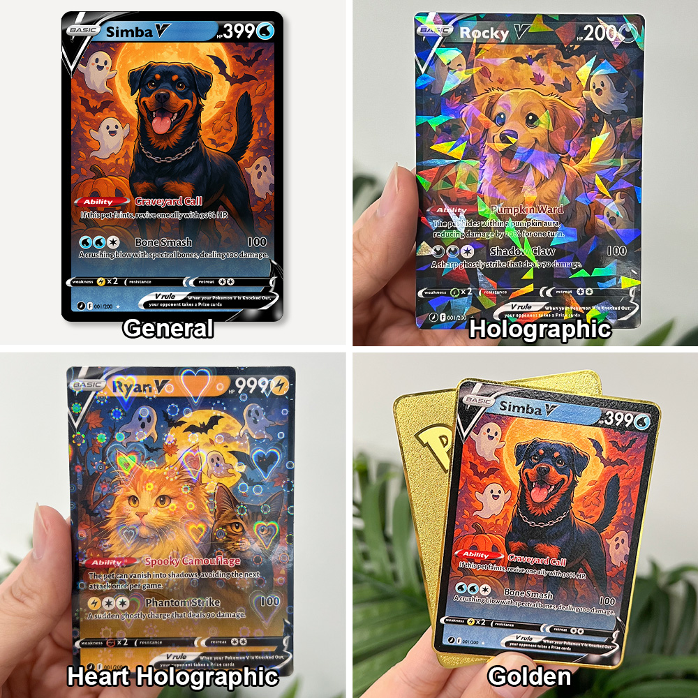 Custom Halloween Anime Pet Pokecard TCG Card For Pet Lovers🎃