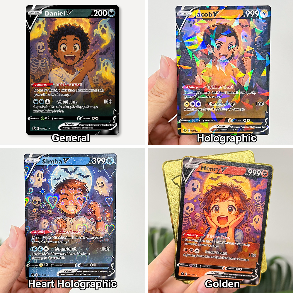 Custom Halloween Anime Kid Pokecard TCG Card🎃
