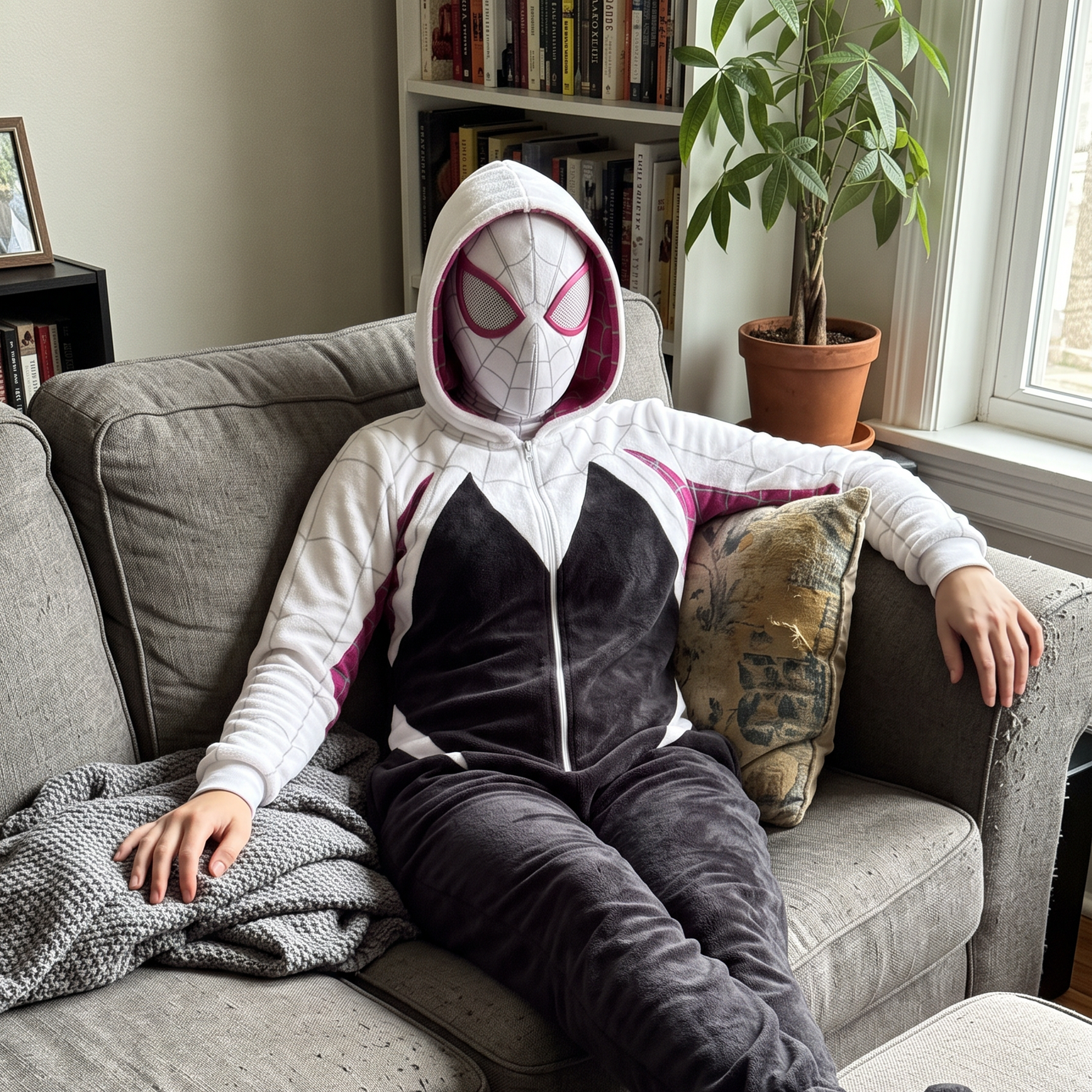 Spidey Onesie Spin Ghost Superhero Cosplay Hoodie Matching