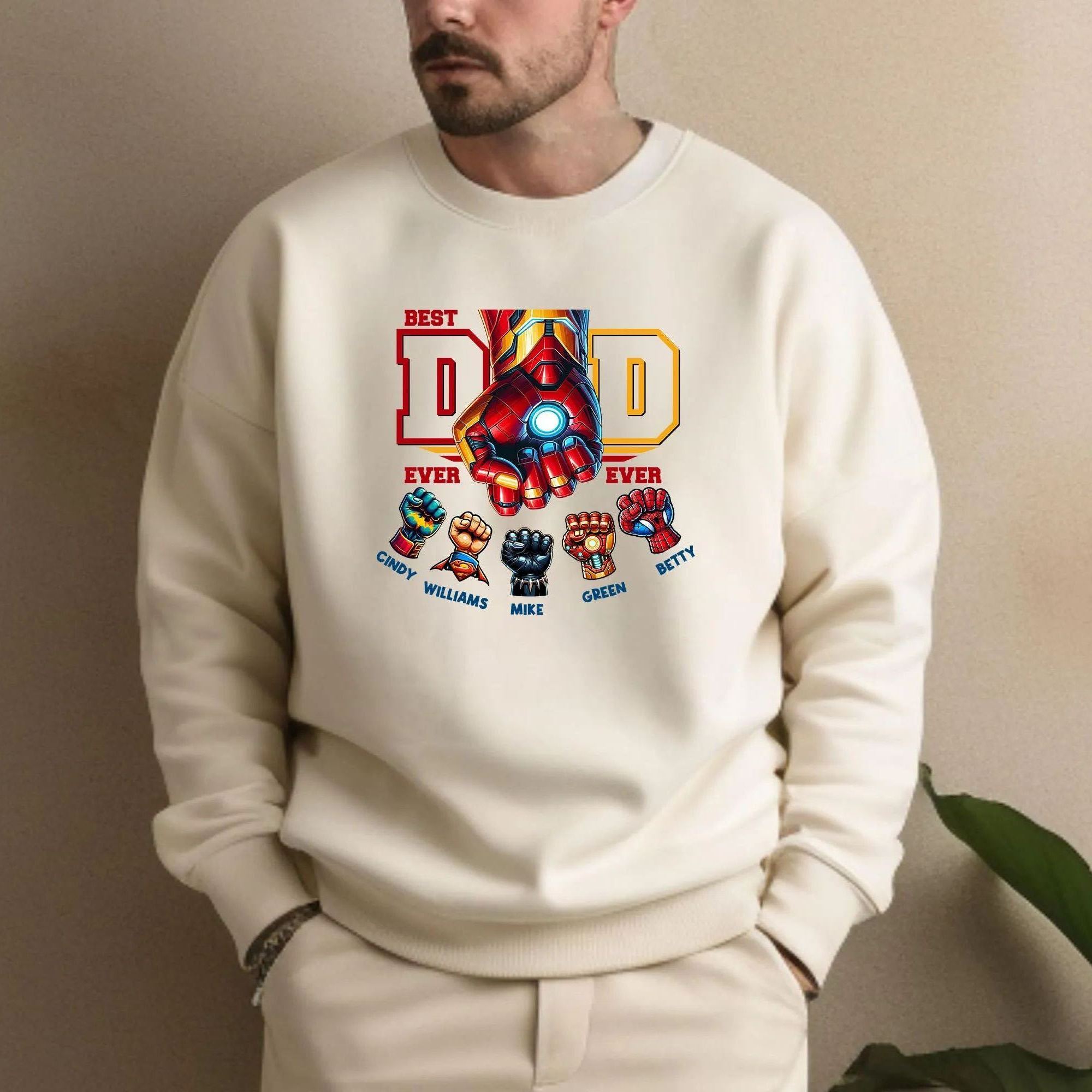 50% OFF😎Custom Best Dad Ever T-shirt/Crewneck/Hoodie For Dad