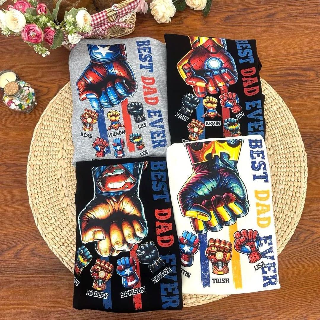 50% OFF🦸Custom Best Dad Ever T-shirt/Crewneck/Hoodie For Dad