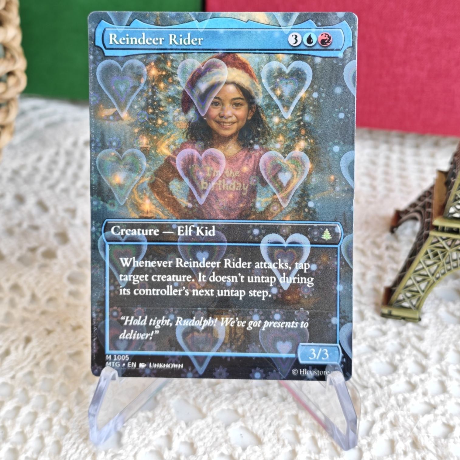 Custom Anime Kid Christmas MTG Magic TCG Card 