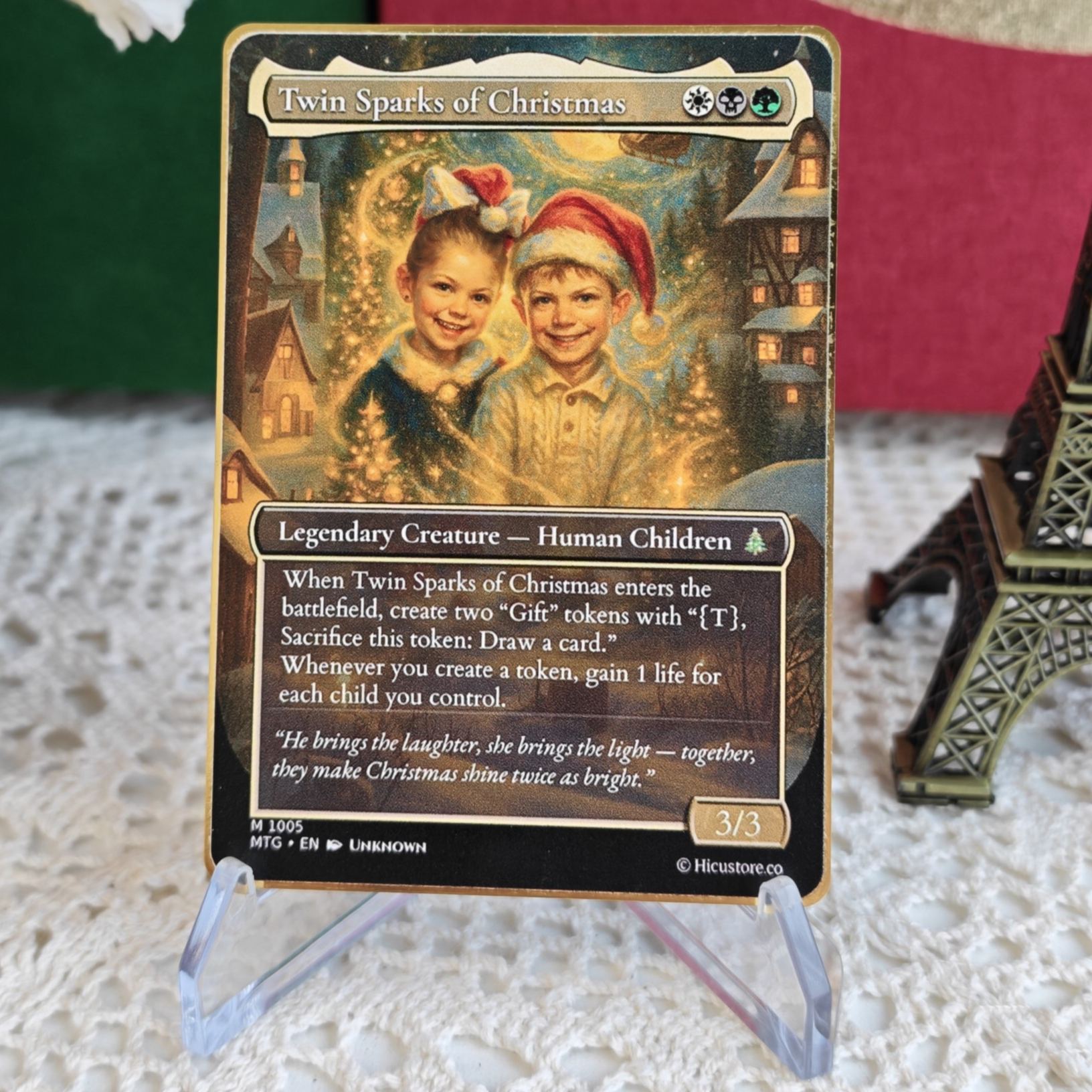 Custom Anime Kid Christmas MTG Magic TCG Card 