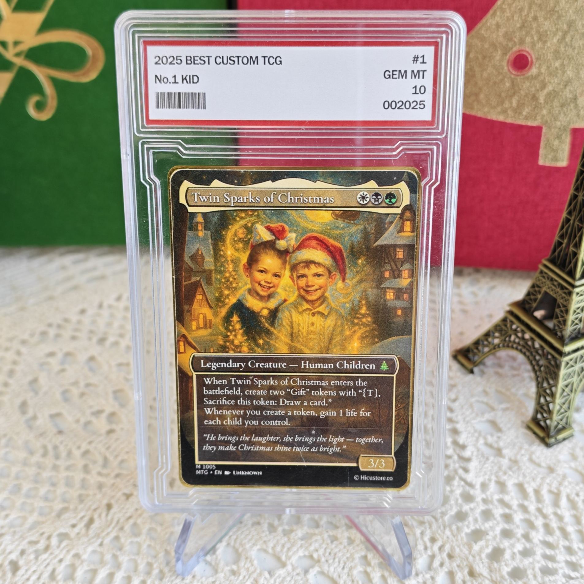 Custom Anime Kid Christmas MTG Magic TCG Card 