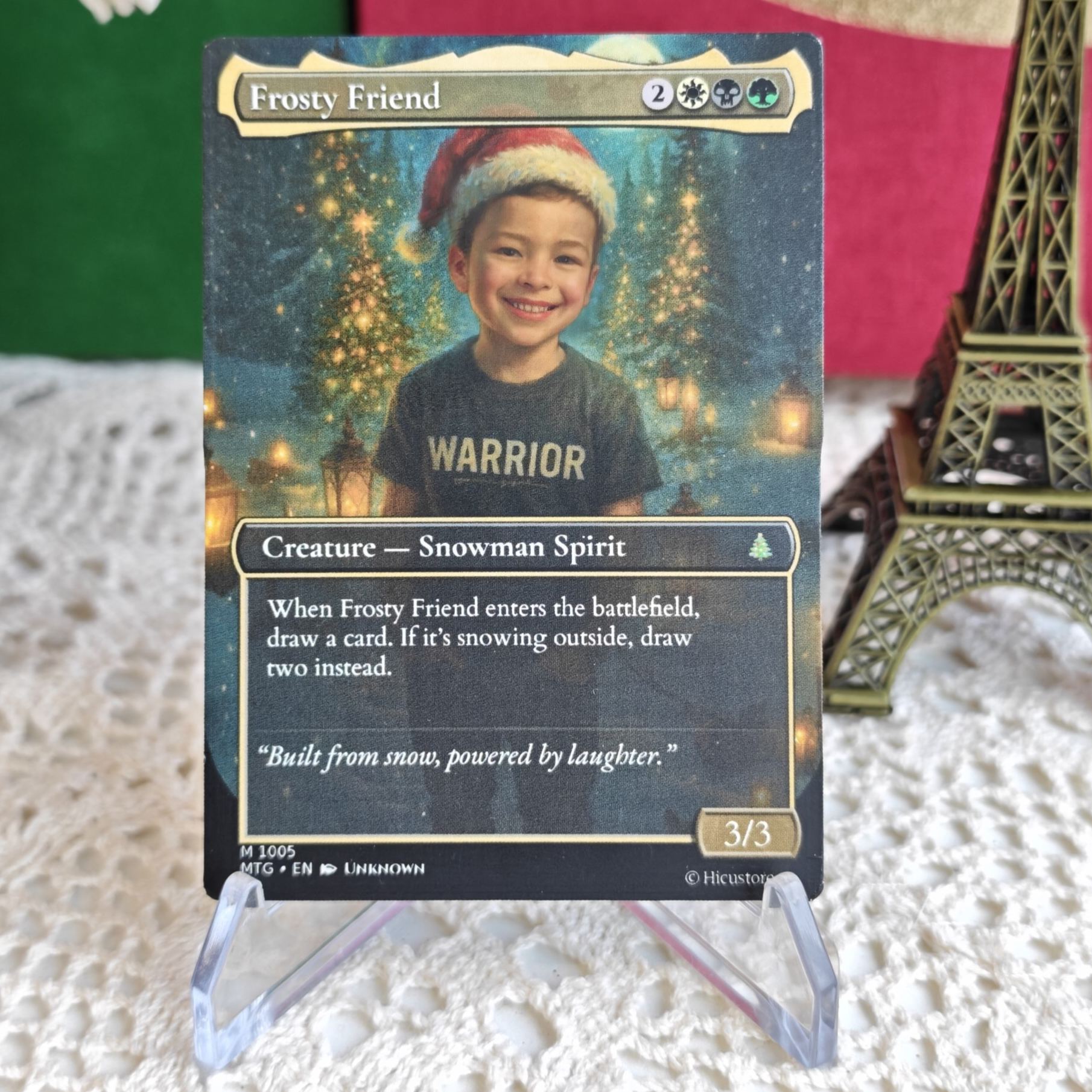 Custom Anime Kid Christmas MTG Magic TCG Card 