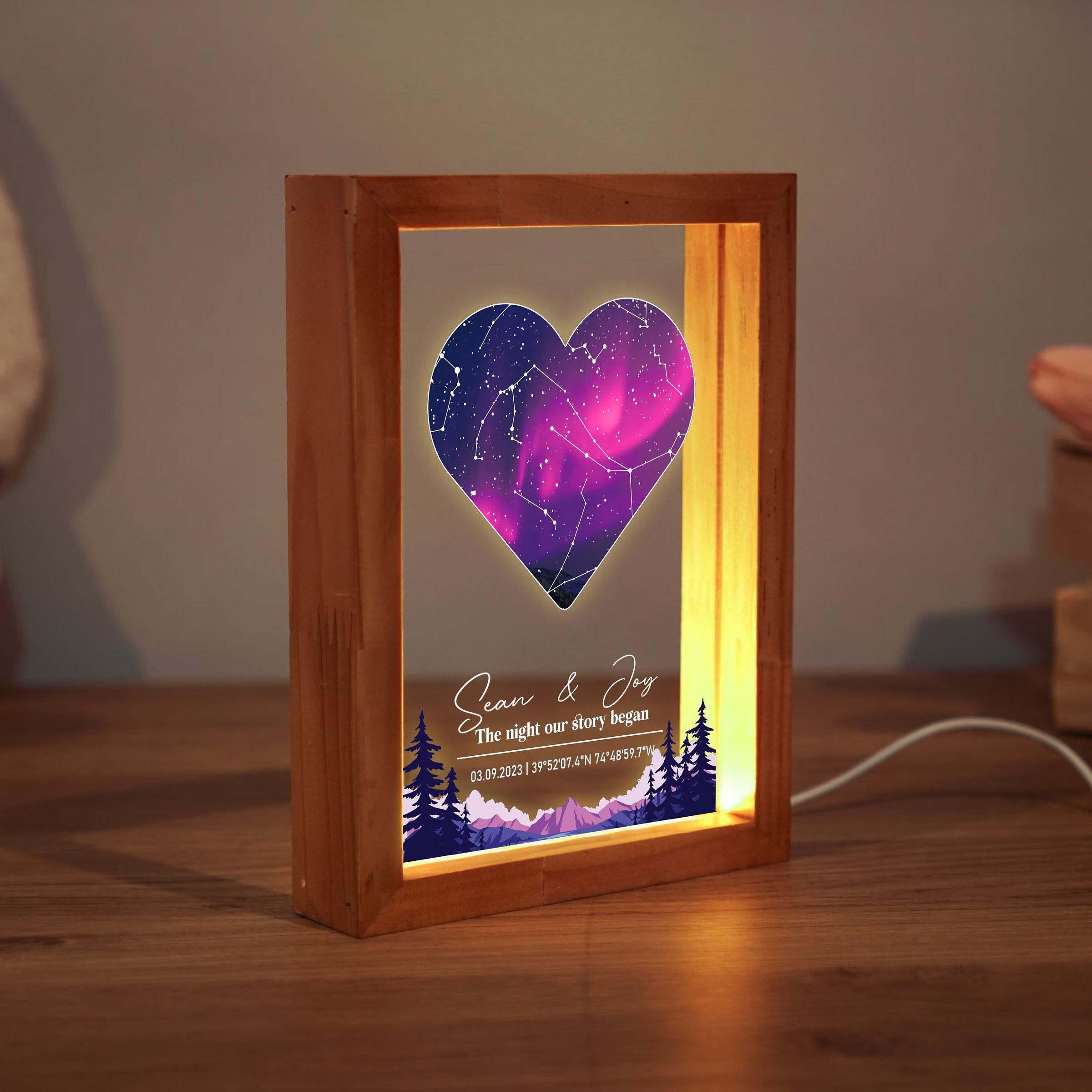 Custom Constellation Star Map Night Light