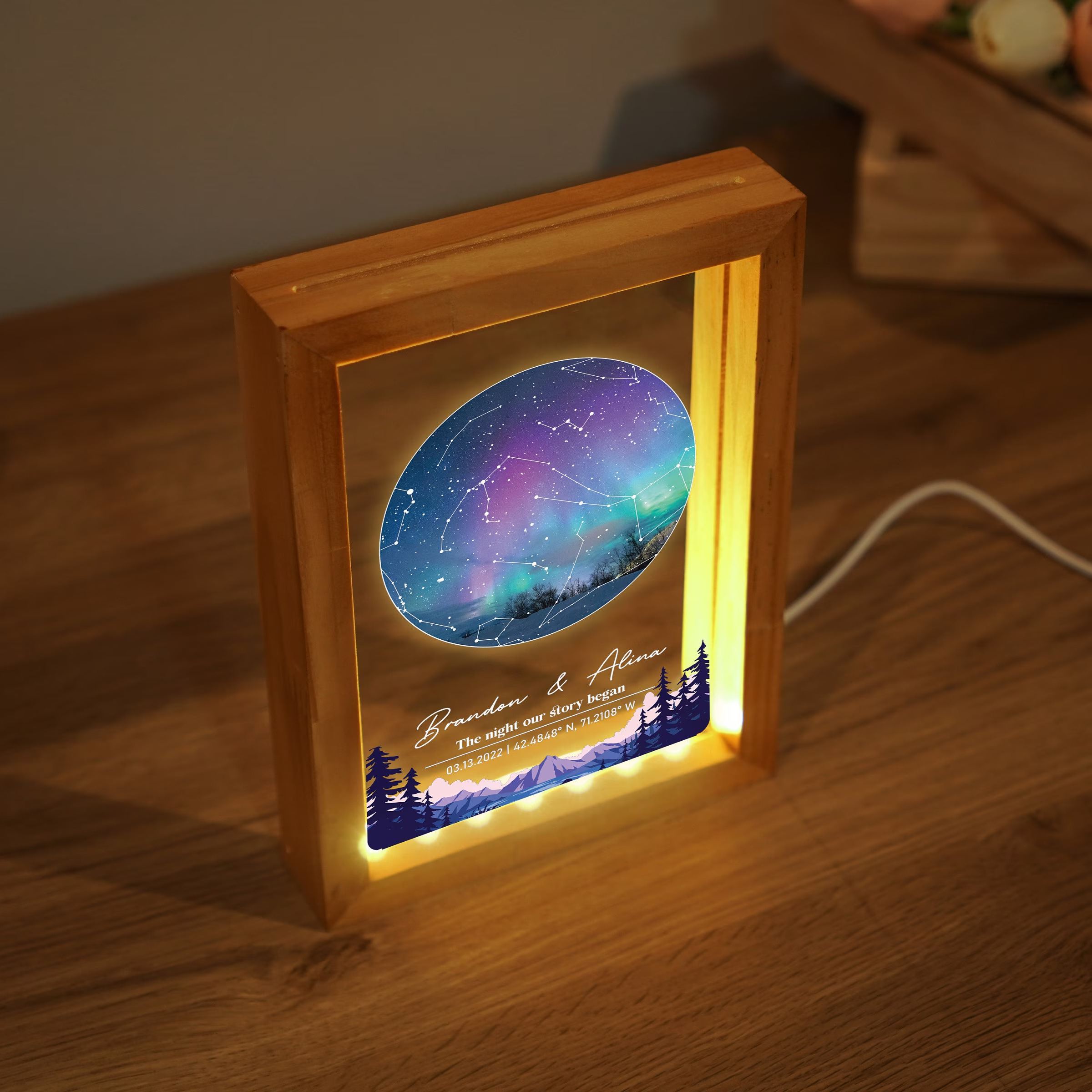 Custom Constellation Star Map Night Light
