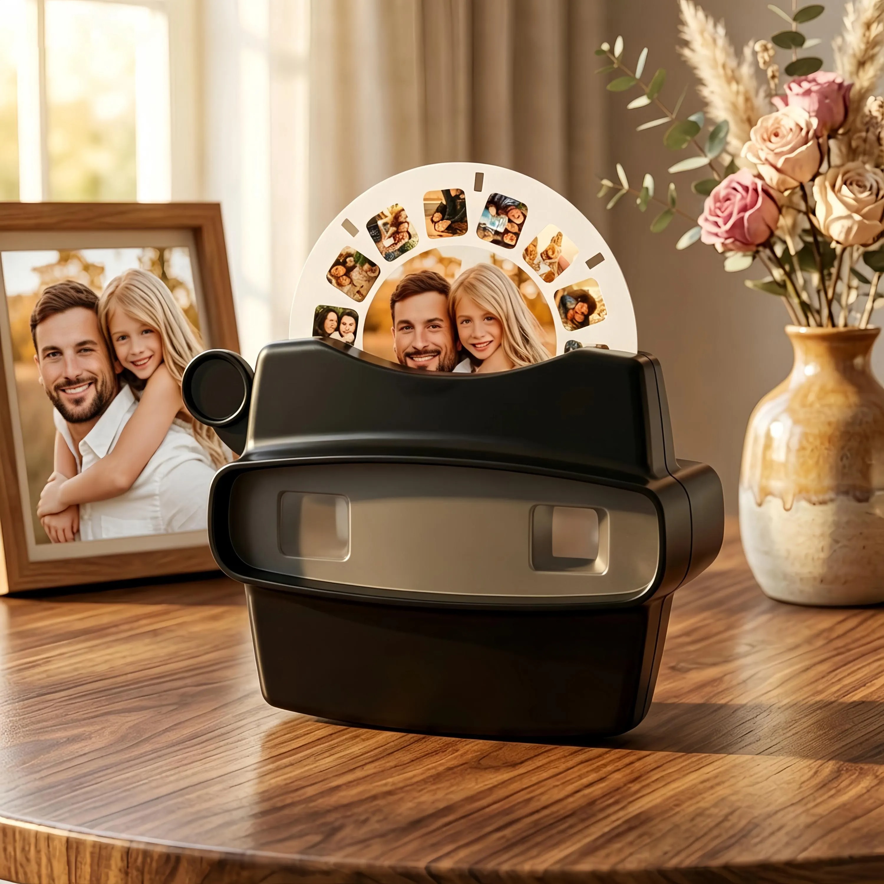 Custom Photo Viewfinder Retro Fathers Day Gift for Husband