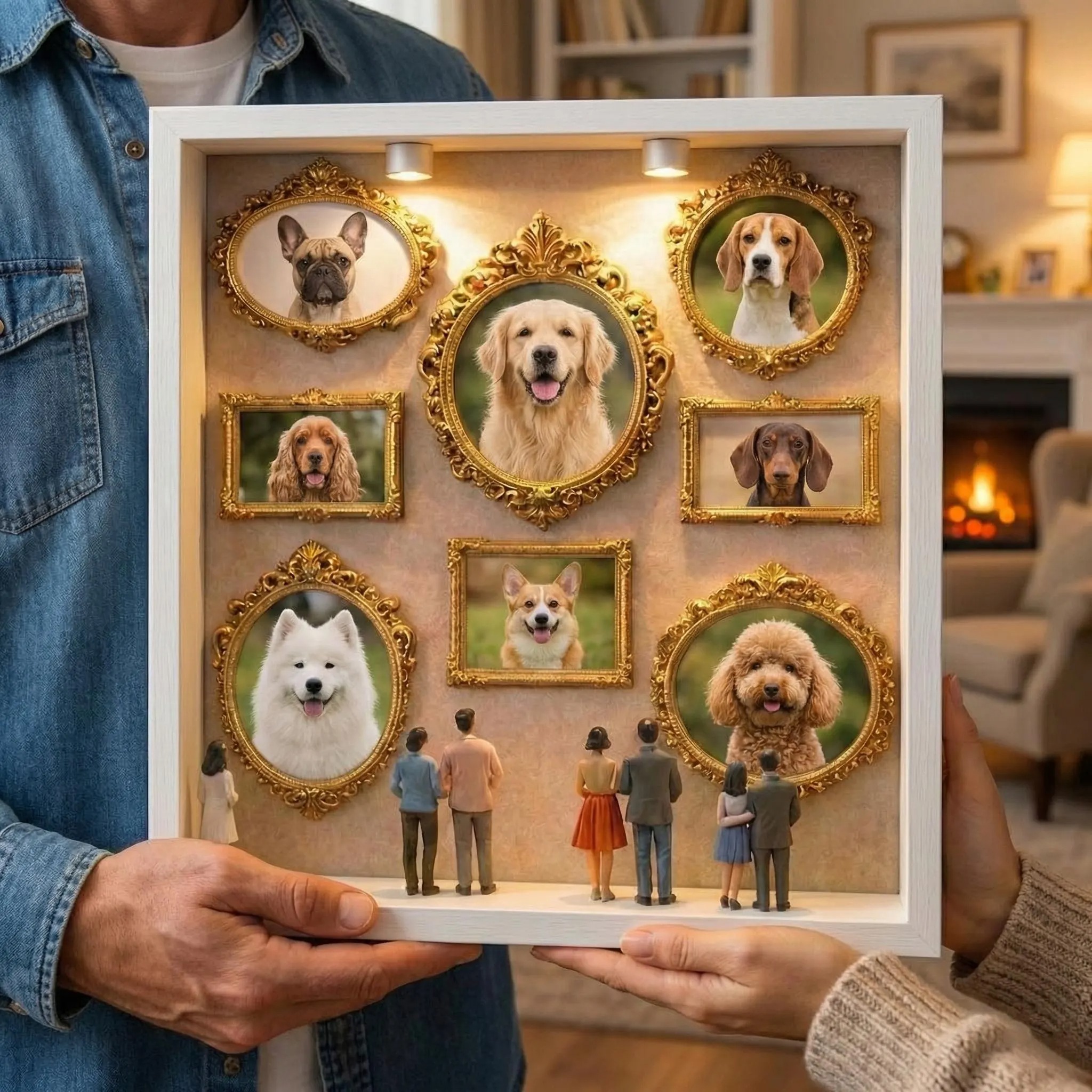 Custom Mini Museum of Us Shadow Box Meaningful Gift For Pet