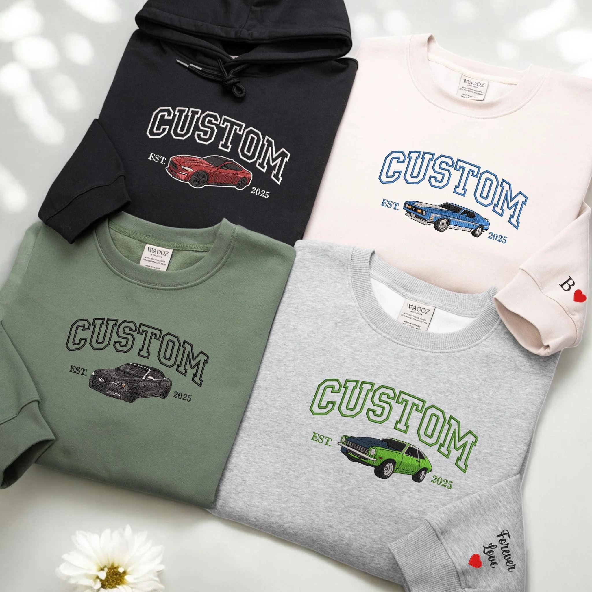 50% OFF🔥Personalized Car Sweatshirt/Hoodie💕Perfect Gift for Car Lover
