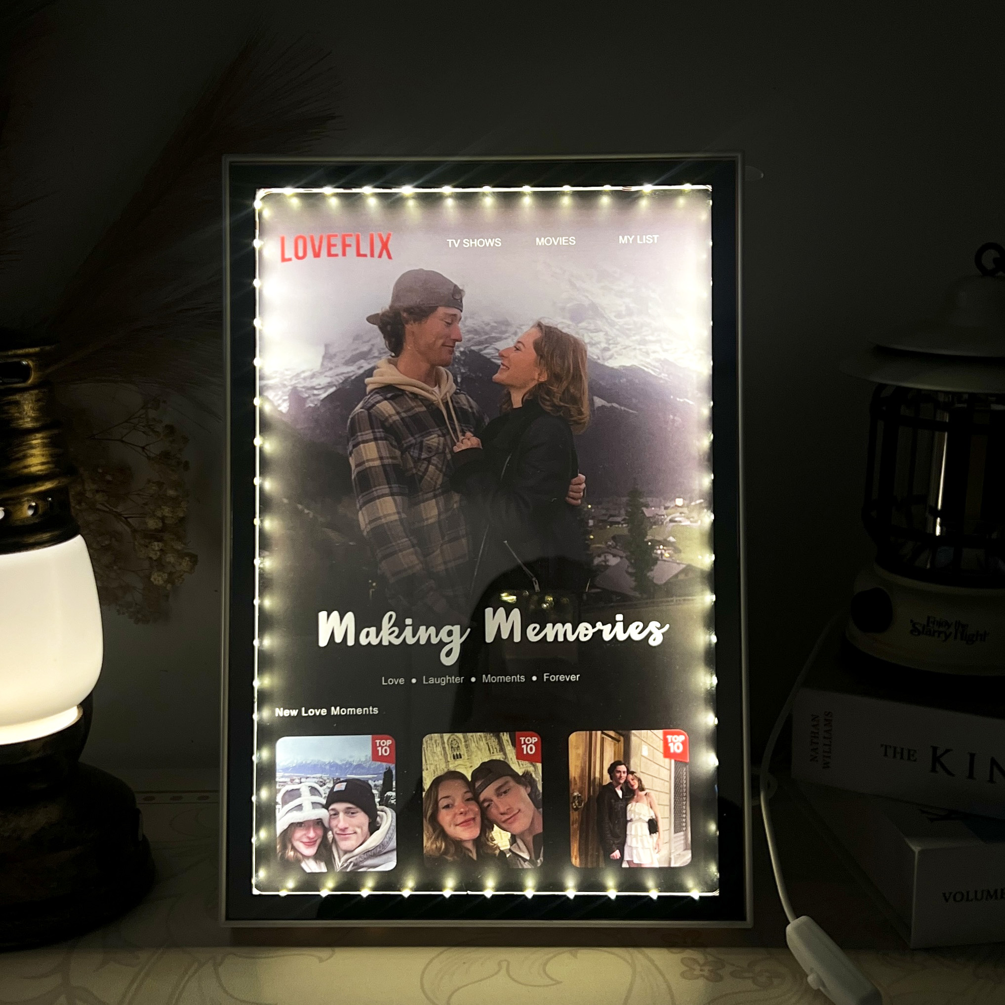 Personalized Couple Memories Mirror Light Box