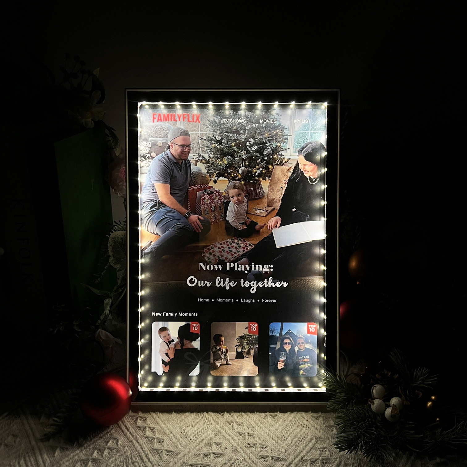 Personalized Couple Memories Mirror Light Box