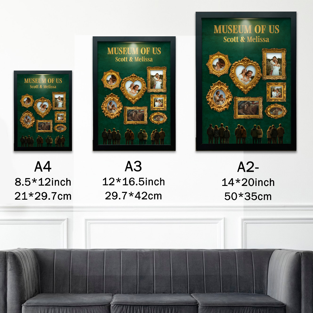 Custom Museum of Us Photo Frame Gift For Couples