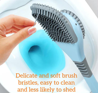 2-in-1 Wall-mounted Silicone Toilet Brush
