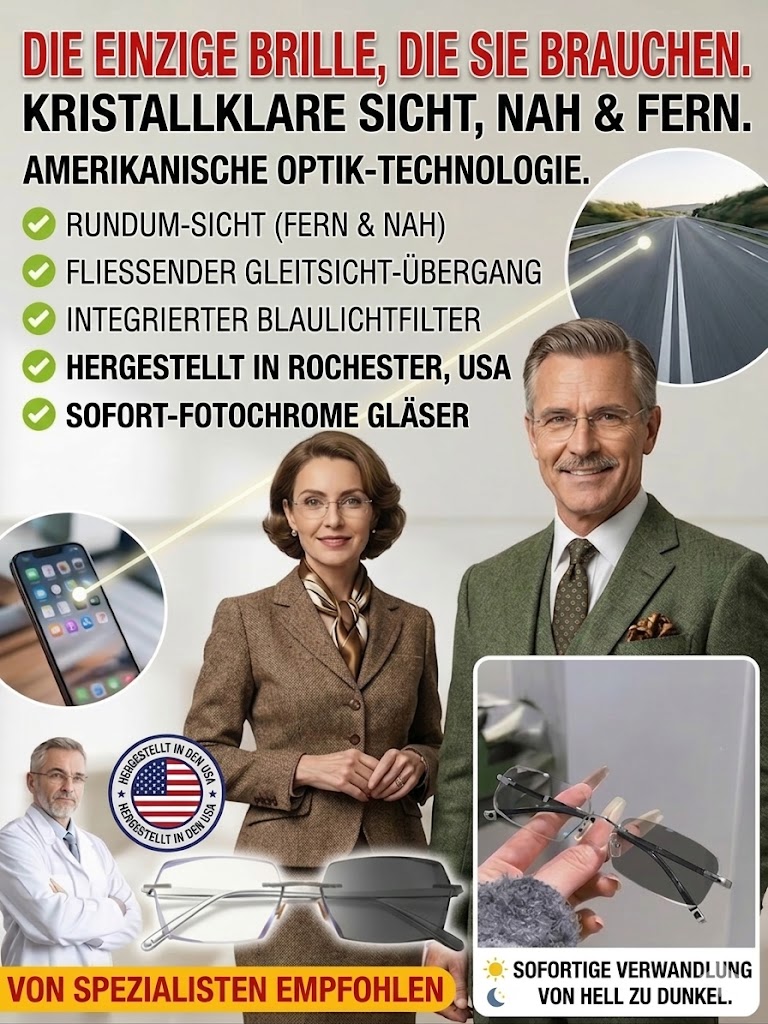 [Für alle Altersgruppen geeignet] Rahmenlose, zoomfähige und farbwechselnde Lesebrille