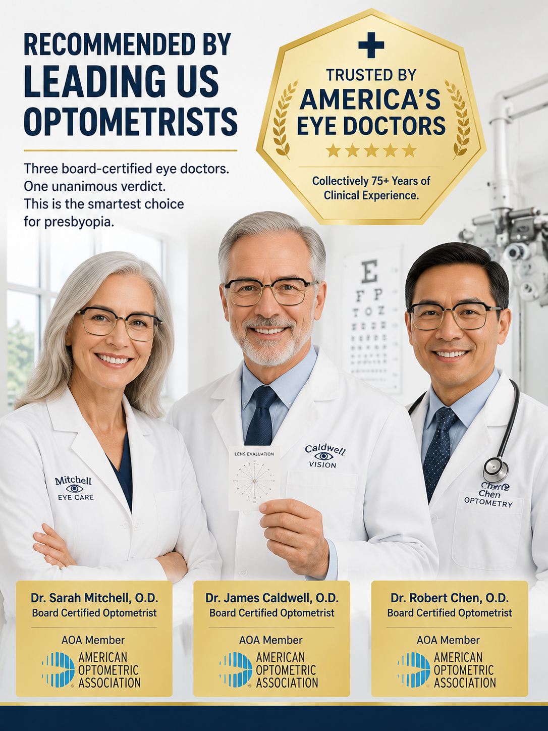 Ultra-clear cellular photochromic presbyopic glasses