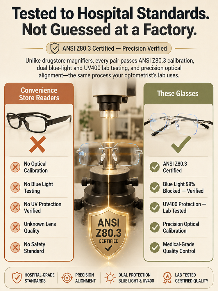 [Designed by an Italian Designer] Frameless Blue Light-Blocking Photochromic Reading Glasses