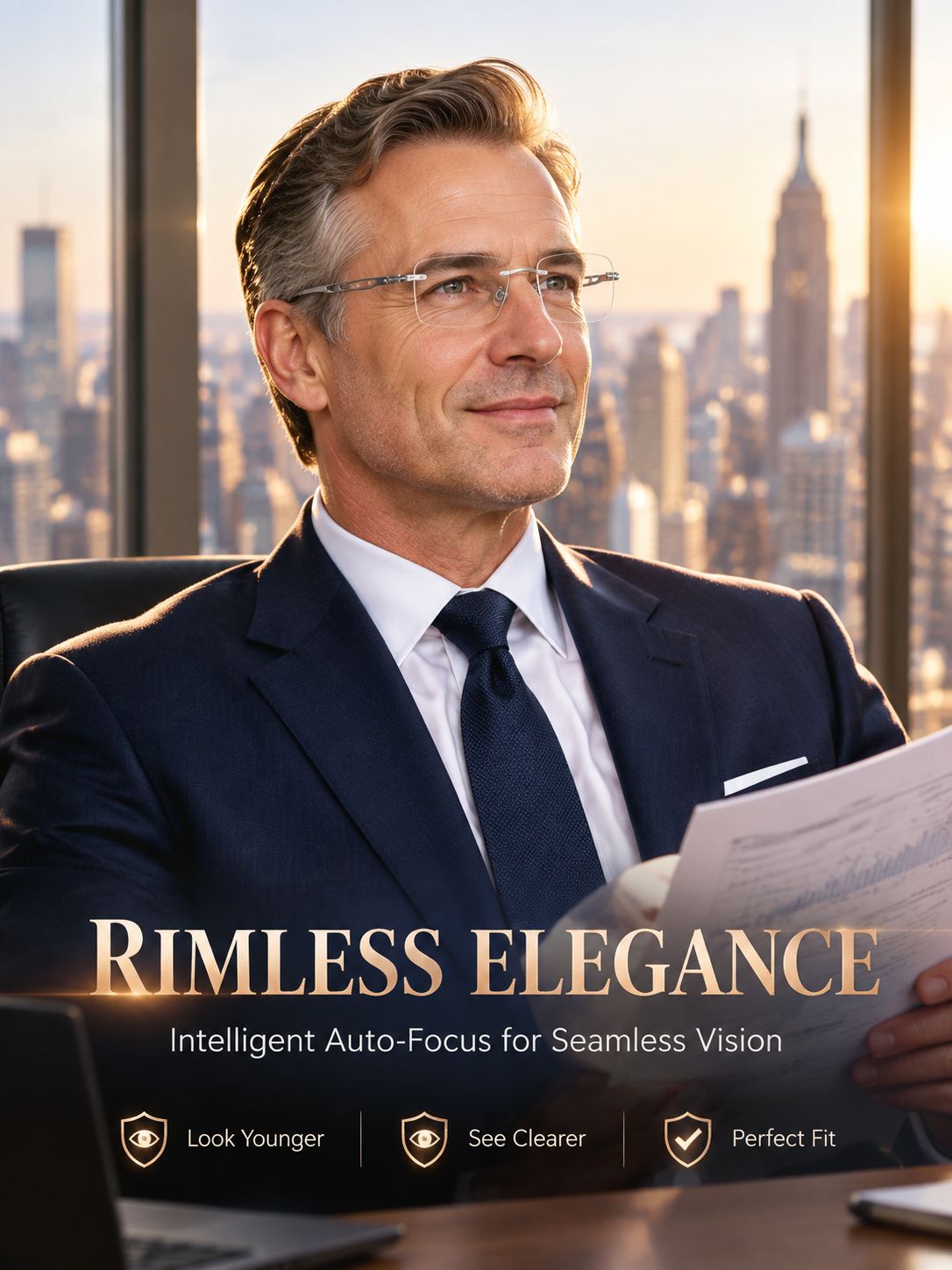 New color-changing zoom titanium alloy reading glasses