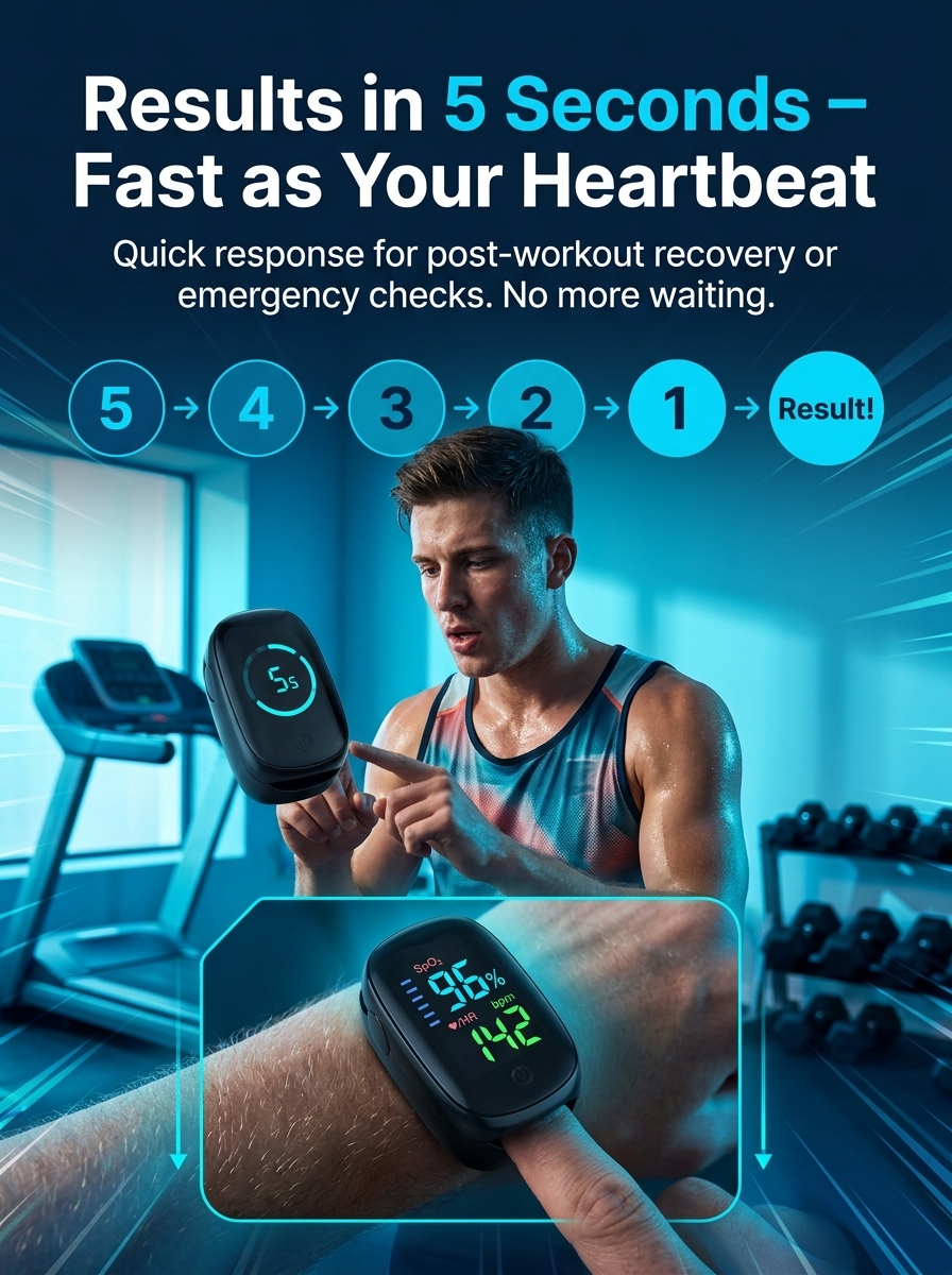 [99.99% Accuracy] Finger-Clip Pulse Oximeter