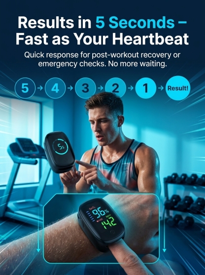 [99.99% Accuracy] Finger-Clip Pulse Oximeter