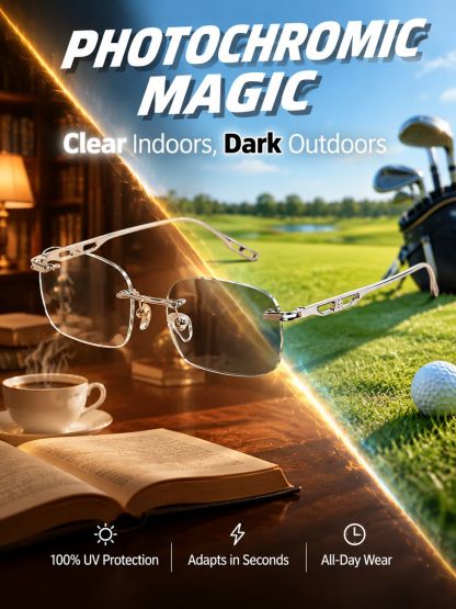 New color-changing zoom titanium alloy reading glasses
