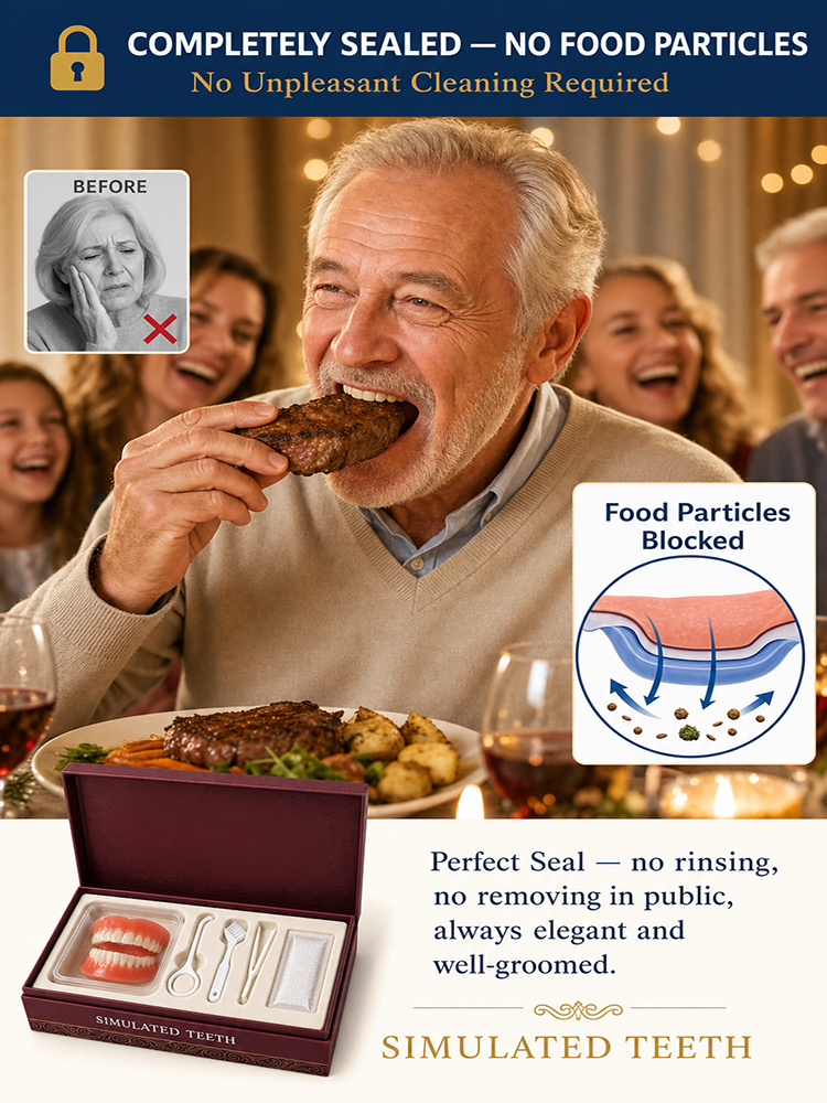 [Quickly Restore a Full Set of Missing Teeth] Premium Full-Mouth Denture Set
