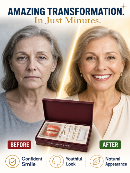 [Quickly Restore a Full Set of Missing Teeth] Premium Full-Mouth Denture Set