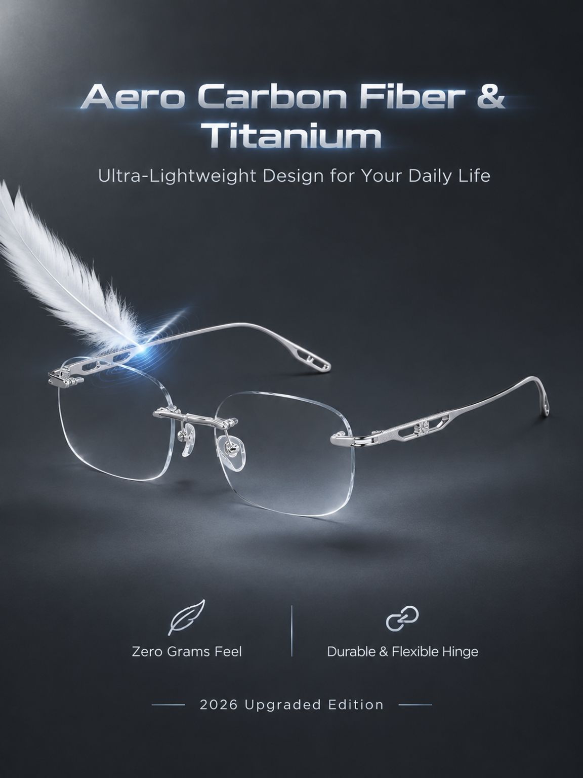 New color-changing zoom titanium alloy reading glasses