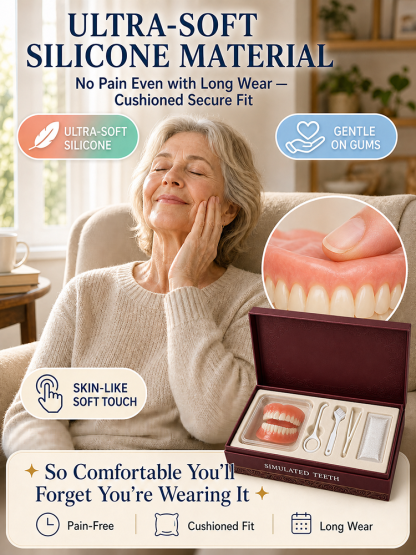 [Quickly Restore a Full Set of Missing Teeth] Premium Full-Mouth Denture Set