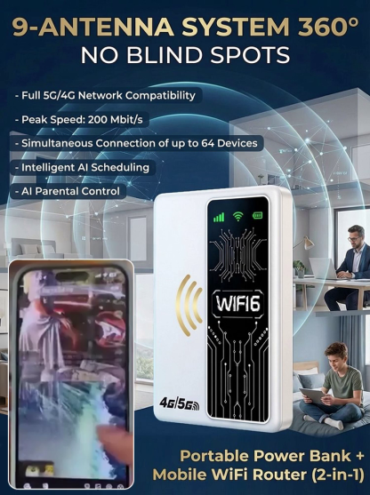 [2-in-1] Portable Power Bank and Portable Wi-Fi Hotspot