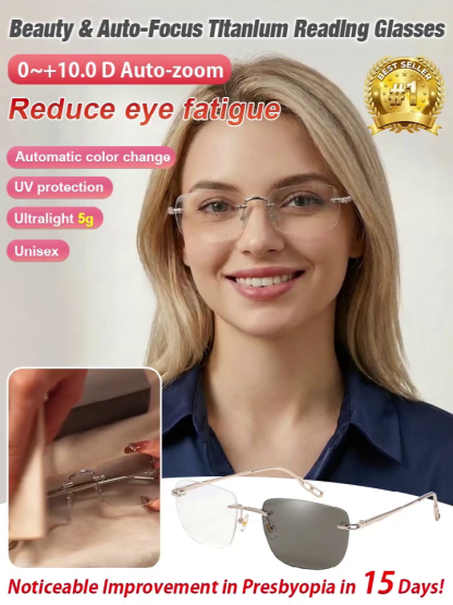 New color-changing zoom titanium alloy reading glasses